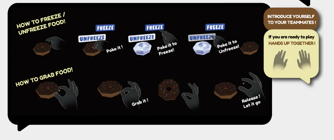 Food Manager interface showing which food items can be frozen