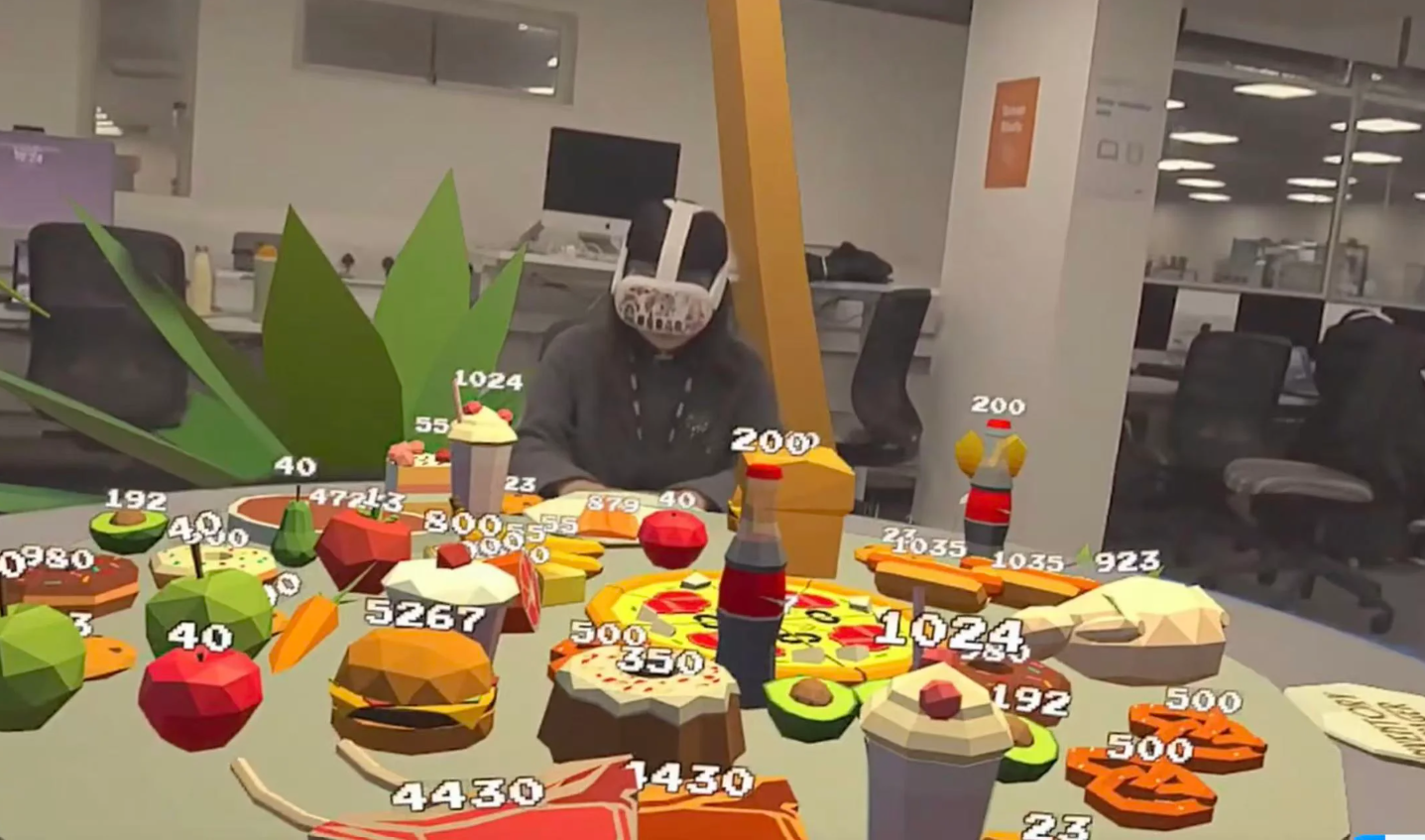Players shopping for food during the first stage of The Warming Table