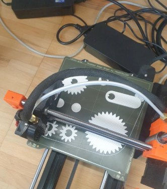 Gears printing on a 3D printer.