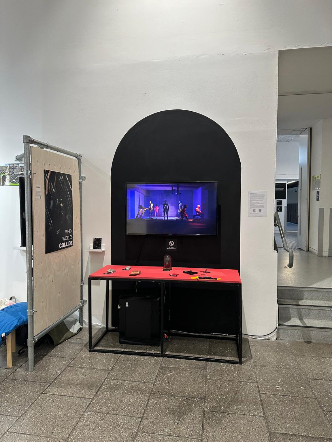 When Worlds Collide installed in the exhibition